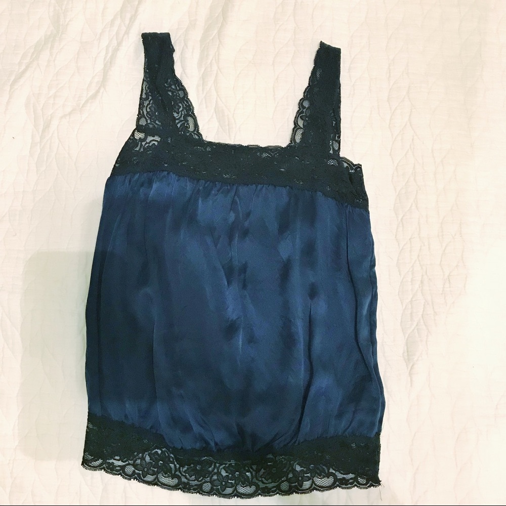Libertine for Target Top - Navy with Black Lace